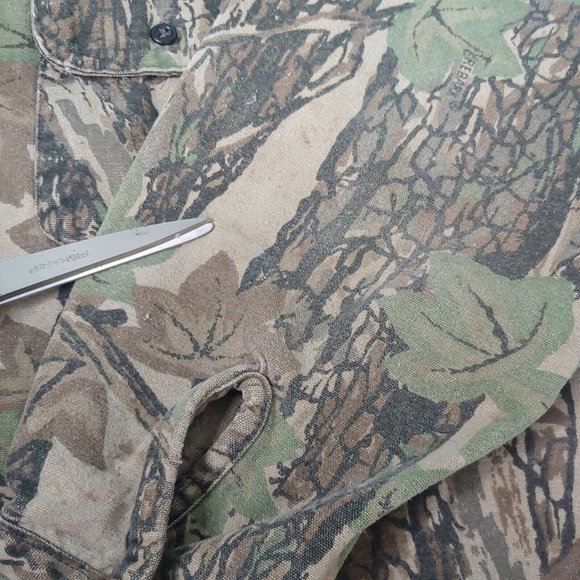 Vintage Winchester Men's XL Camo Shirt Long Sleeve Cotton Canvas Tree Hunting - Picture 9 of 11